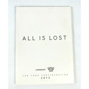 ALL IS LOST For Your Consideration FYC DVD 2013 PROMO Screener Robert Redford